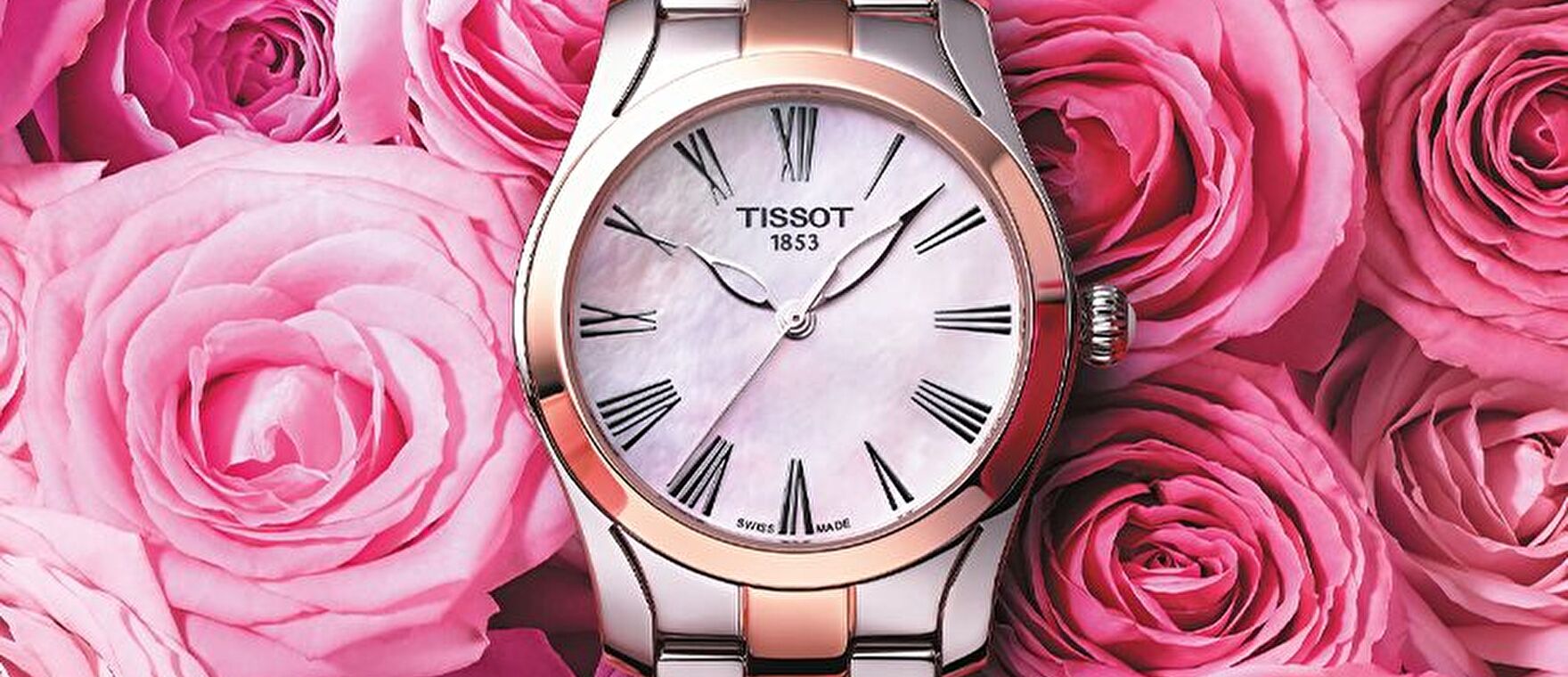 Двухцветные часы Tissot T-Wave Гламур навсегда